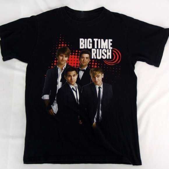 Members Of Big Time Rush Cotton Black All Size Unisex Classic Tee Shirt - Picture 1 of 1